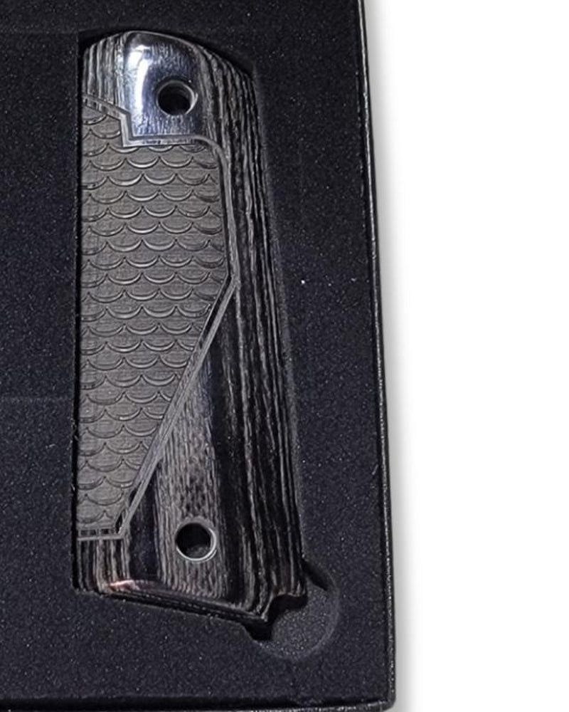 1911 Full-Size Colt and Clones Black Rosewood Grips with Dragon Scales Pattern