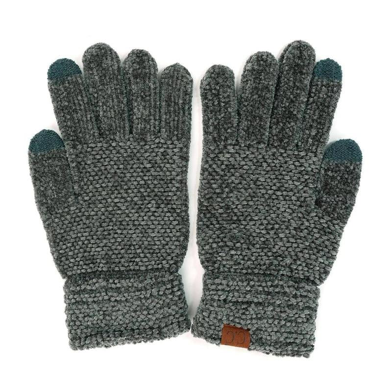CC® Ultra-Soft Chenille Touchscreen Gloves - Stylish Winter Tech Gloves for Men & Women