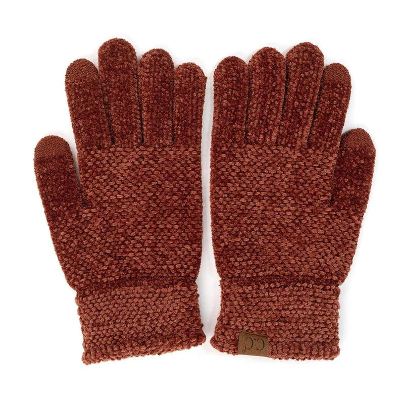 CC® Ultra-Soft Chenille Touchscreen Gloves - Stylish Winter Tech Gloves for Men & Women