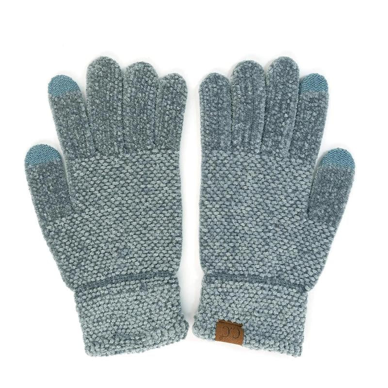 CC® Ultra-Soft Chenille Touchscreen Gloves - Stylish Winter Tech Gloves for Men & Women