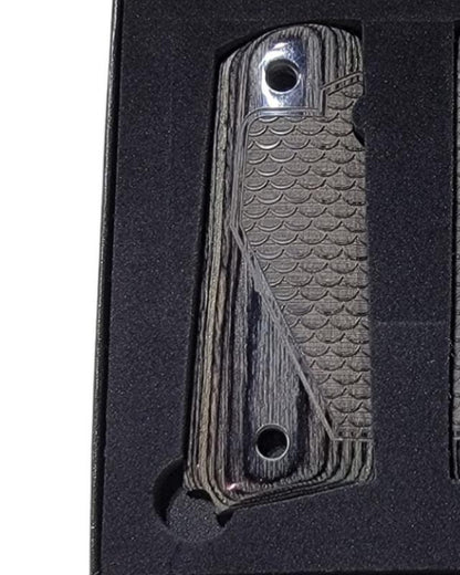 1911 Full-Size Colt and Clones Black Rosewood Grips with Dragon Scales Pattern