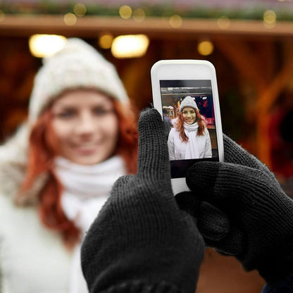 Evridwear Winter Warm Gloves for Men - Knitted Thermal Touchscreen Gloves with 3M Thinsulate Insulated Lining and Anti-Slip Grip