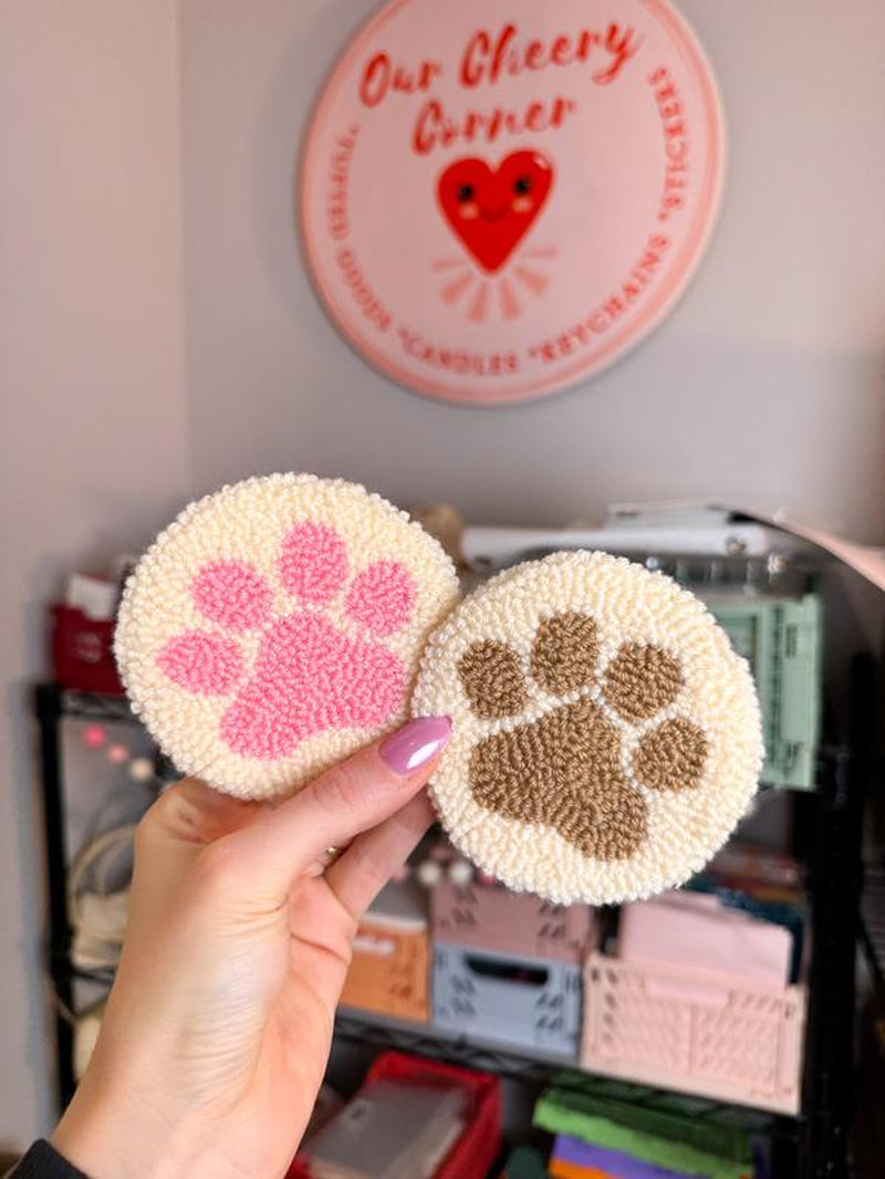 Paw Coaster Beginner Punch Needle Kit
