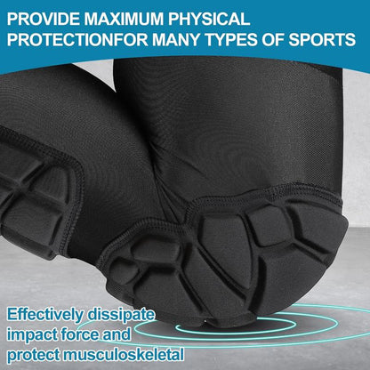 【Black Friday】Tuoy New Knee Pads Compression Padded Knee Protection Pad for Football Baseball Basketball - Youth & Adult Sizes (1 Pair)Pair)