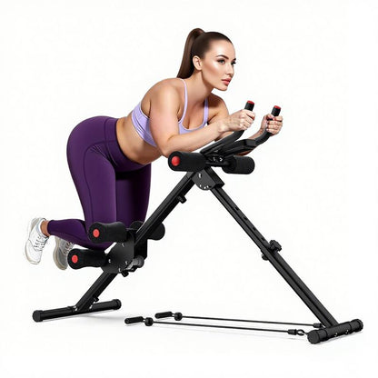 RELIFE REBUILD YOUR LIFE Adjustable Ab Machine, Foldable Ab Workout Equipment for Abs, Waist, Arms & Legs | Home Gym Beginner-Friendly Waist Trainer