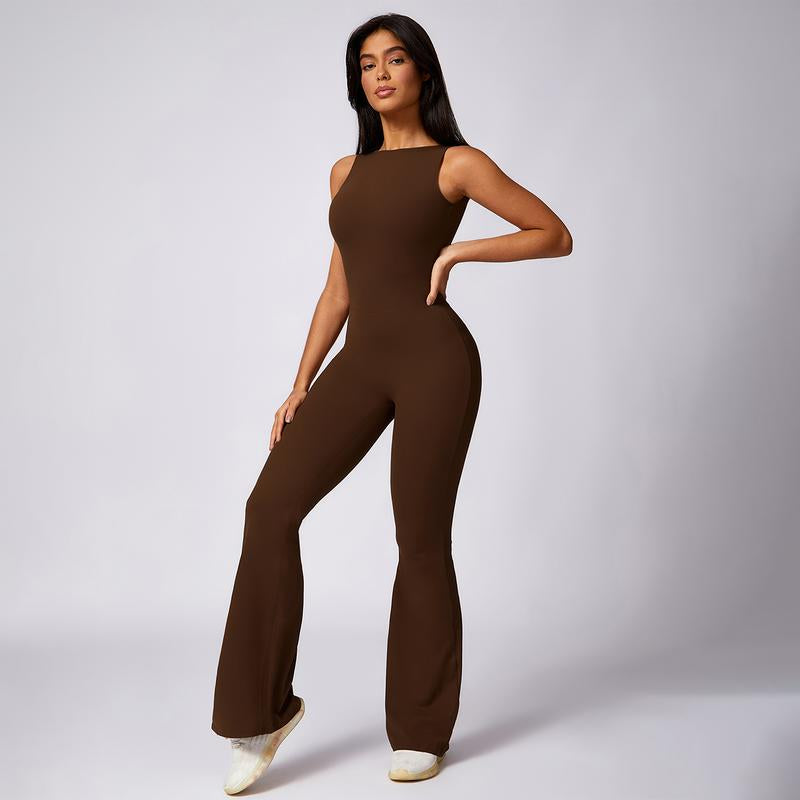 MASKERT Women'S Yoga Jumpsuit Exercise Sleeveless Sports Jumpsuit Quick-Drying High-Stretch Jumpsuit