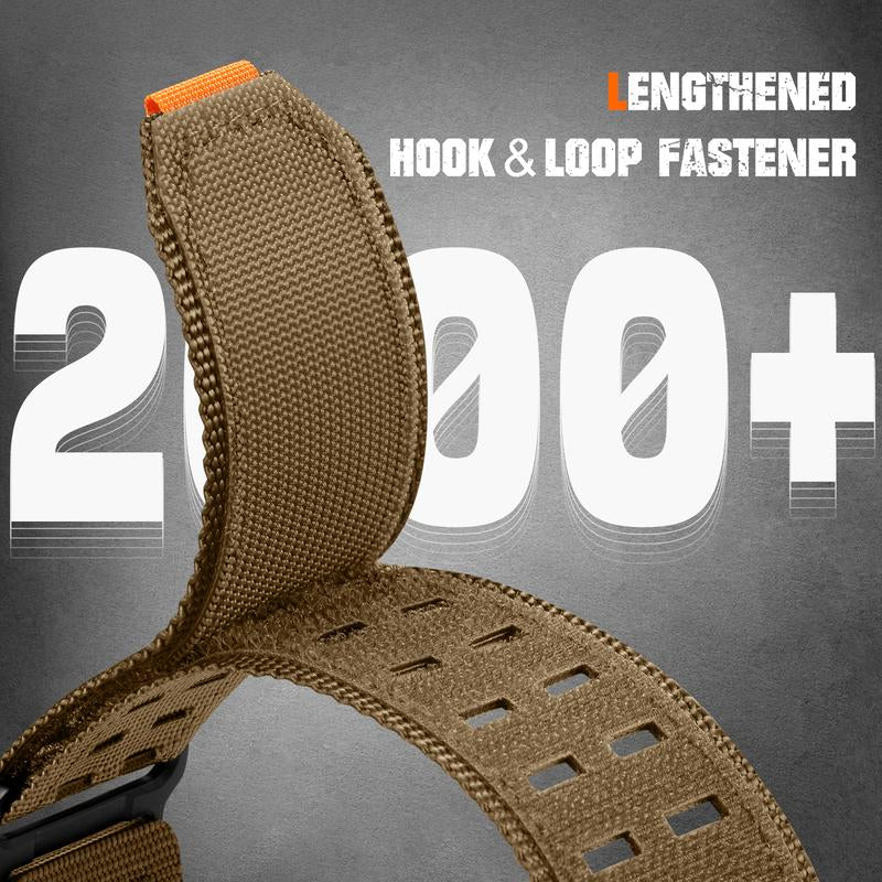 Compatible with Iwatch Ultra Band for Men Women, Wide Tactical Military Nylon Rugged Soft Sport Straps for Iwatch 49Mm(Ultra2),46Mm(Series 10),45Mm(9/8/7),44Mm(Se2/Se/6/5/4),42Mm(3/2/1)