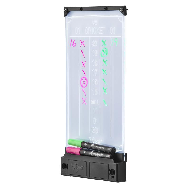 Viper Illumiscore Dart Scoreboard with Score Tracking, Scored Area, and Scored Numbers, Includes Tongs