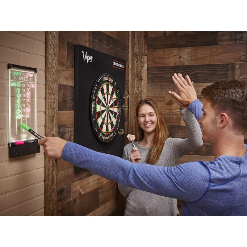 Viper Illumiscore Dart Scoreboard with Score Tracking, Scored Area, and Scored Numbers, Includes Tongs