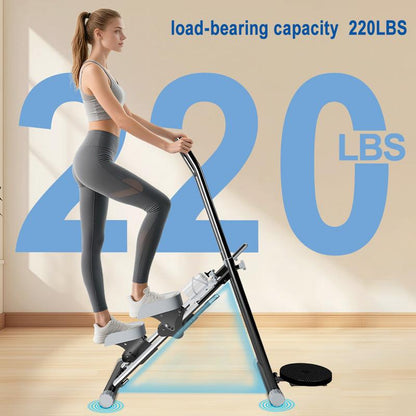 OVER SELF Stair Stepper with Handlebar for Full-Body Workout Compact Cardio Climber Exercise for Home Gym Full Body Workout 220Lbs Weight Capacity