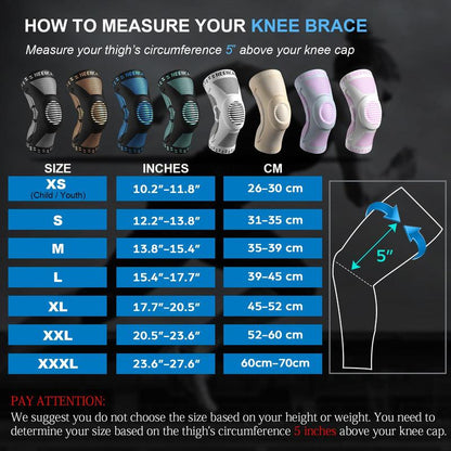 NEENCA Knee Sleeve for Runner,Workout, Gym, Basketball, Volleyball,Hiking Tool