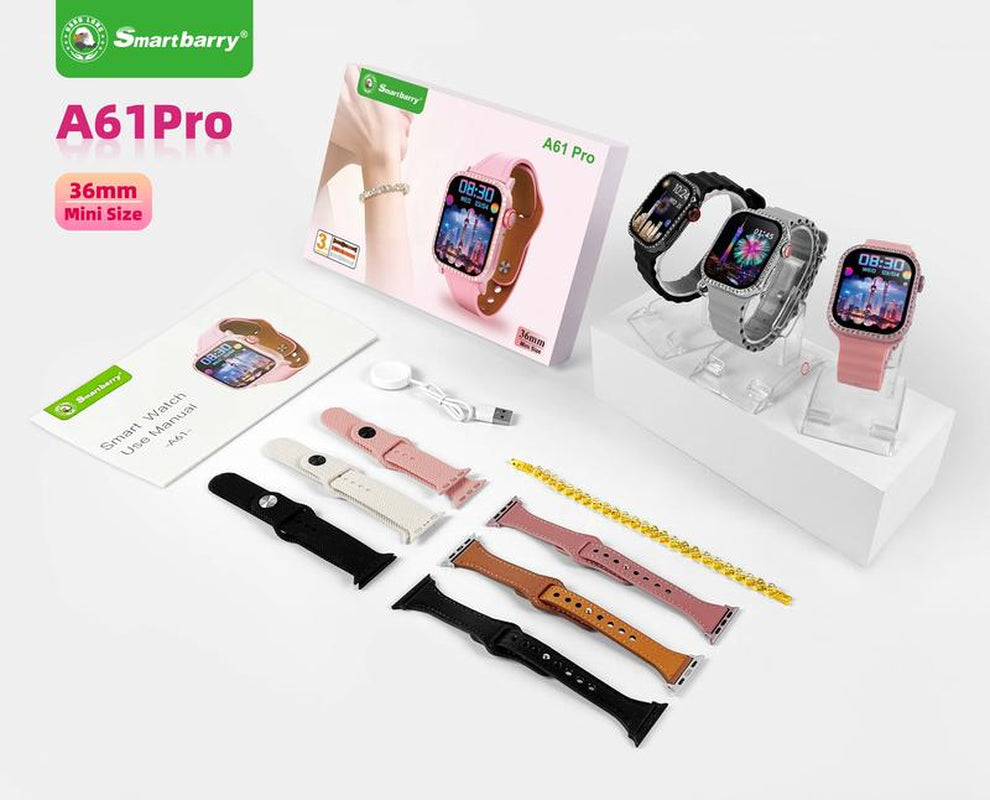 3-In-1 Gift Set 1.57 Inch Square Screen Multi-Functional Smart Watch - Touchscreen, Sleep Monitoring, Fitness Tracking, Wireless Charger, Wireless Call Answering, Music Control, Message Notification, Bracelet and Watch Band