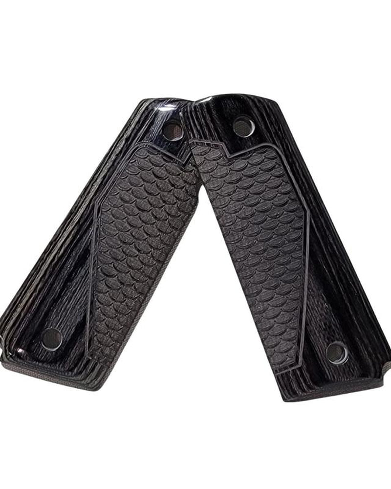 1911 Full-Size Colt and Clones Black Rosewood Grips with Dragon Scales Pattern