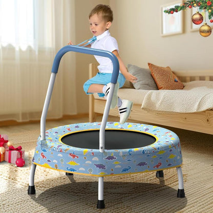 Mersco Mini Toddler Trampoline for Kids Ages 1+ Indoor & Outdoor Trampoline Small Children Trampolines Sports Equipment Gifts for Boys Girls Christmas Birthday Toys 28" Durable Design with Easy Grip Handle