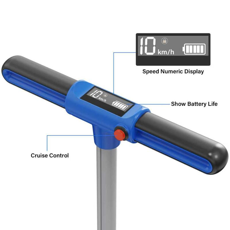 DXH Electric Scooter for Kids Ages 3-8,3 Wheel Electric Toddler Scooters with Flash Wheels, LED Screen, Thumb Throttle, 3 Adjustable Heights, 5MPH Speed, Foldable Kids Electric Scooters for Boys Girls