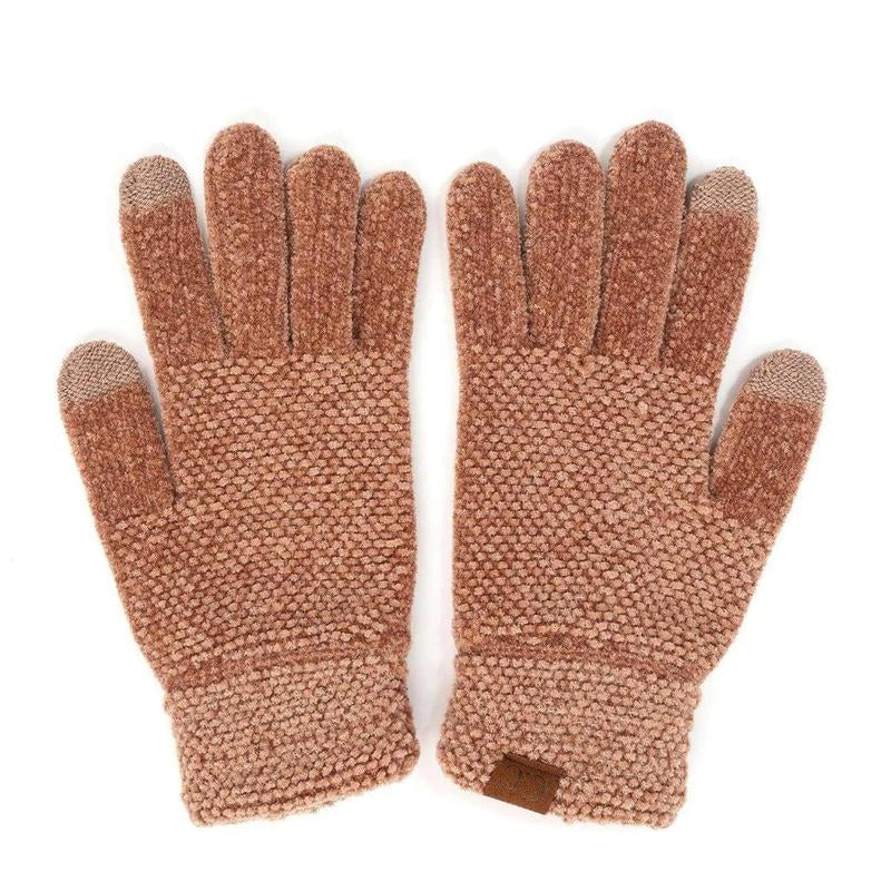 CC® Ultra-Soft Chenille Touchscreen Gloves - Stylish Winter Tech Gloves for Men & Women