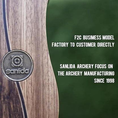 Sanlida Eagle X9 New 58" RTH Standard Recurve Bow and Arrow Set for Adults and Hunters, Wooden Takedown Recurve Bow Package for Outdoor and Practice 25-60 Lbs