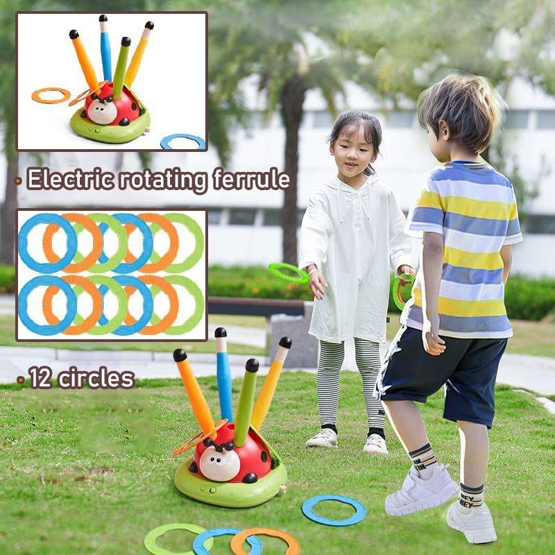 3 in 1 Musical Jump, Toss Ring Game and Stomping Launch Rocket Launcher for Kids Outdoor Toys with Remote Control, Indoor outside Toys for Ages 4-8 5-7 8-13 Gifts