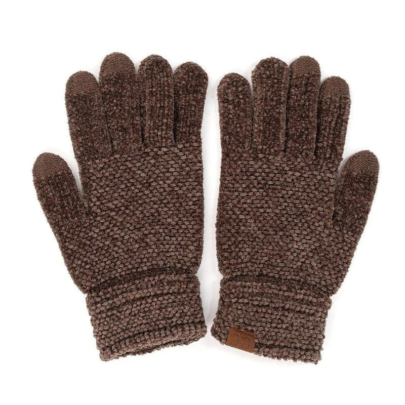 CC® Ultra-Soft Chenille Touchscreen Gloves - Stylish Winter Tech Gloves for Men & Women