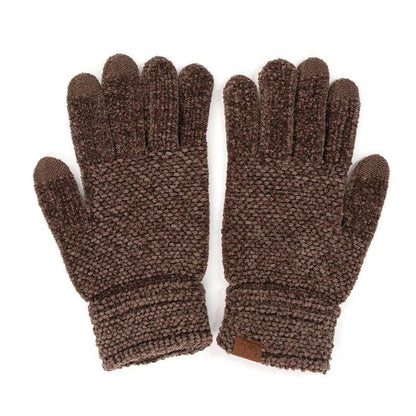 CC® Ultra-Soft Chenille Touchscreen Gloves - Stylish Winter Tech Gloves for Men & Women