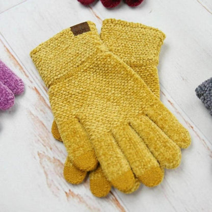 CC® Ultra-Soft Chenille Touchscreen Gloves - Stylish Winter Tech Gloves for Men & Women