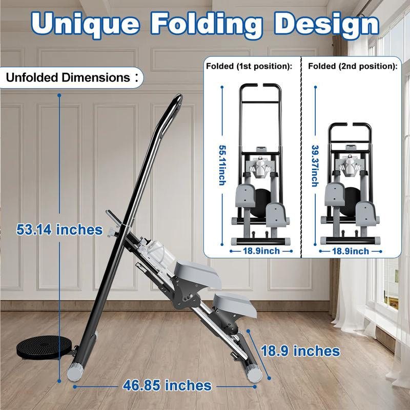 OVER SELF Stair Stepper with Handlebar for Full-Body Workout Compact Cardio Climber Exercise for Home Gym Full Body Workout 220Lbs Weight Capacity