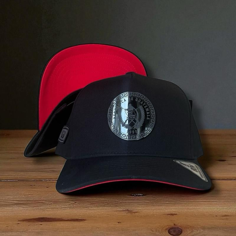 Guatemala Quetzal Hats Black Snapback for Men with Logo and Adjustable Fit Baseball Cap