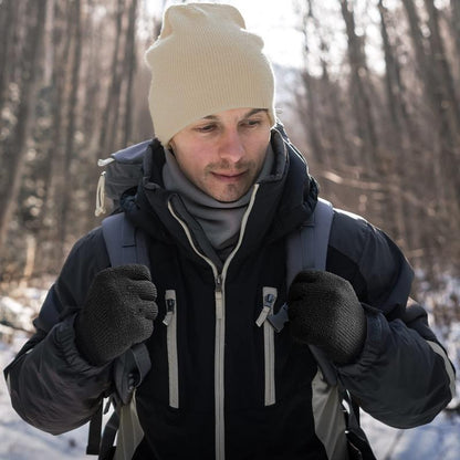 Evridwear Winter Warm Gloves for Men - Knitted Thermal Touchscreen Gloves with 3M Thinsulate Insulated Lining and Anti-Slip Grip