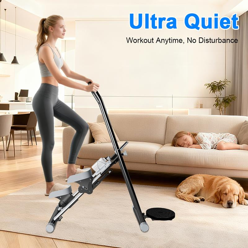 OVER SELF Stair Stepper with Handlebar for Full-Body Workout Compact Cardio Climber Exercise for Home Gym Full Body Workout 220Lbs Weight Capacity