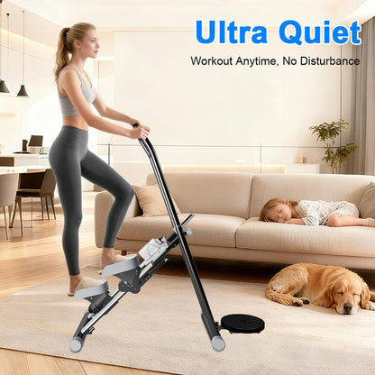 OVER SELF Stair Stepper with Handlebar for Full-Body Workout Compact Cardio Climber Exercise for Home Gym Full Body Workout 220Lbs Weight Capacity