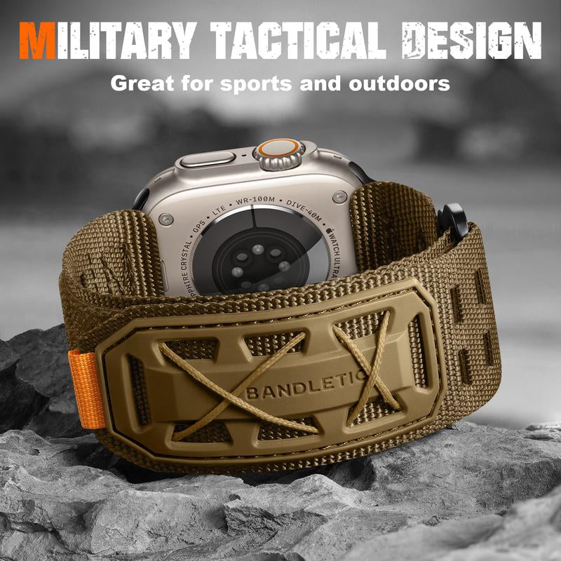 Compatible with Iwatch Ultra Band for Men Women, Wide Tactical Military Nylon Rugged Soft Sport Straps for Iwatch 49Mm(Ultra2),46Mm(Series 10),45Mm(9/8/7),44Mm(Se2/Se/6/5/4),42Mm(3/2/1)