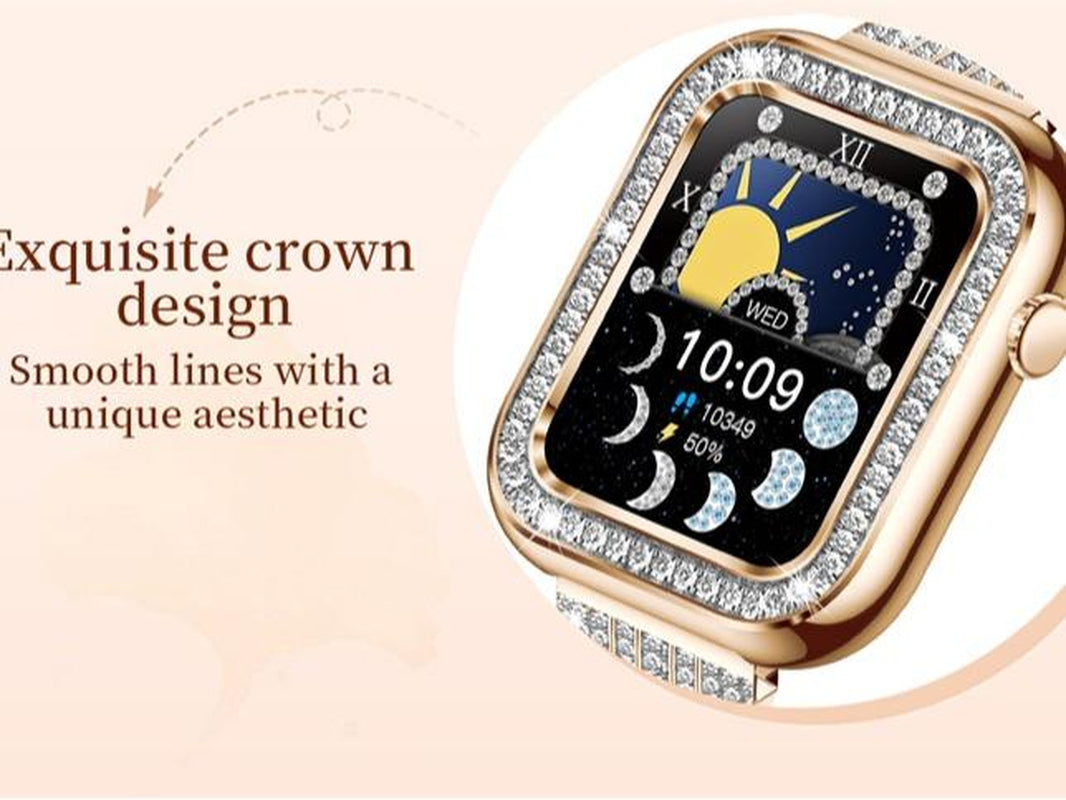 3-In-1 Gift Set 1.57 Inch Square Screen Multi-Functional Smart Watch - Touchscreen, Sleep Monitoring, Fitness Tracking, Wireless Charger, Wireless Call Answering, Music Control, Message Notification, Bracelet and Watch Band