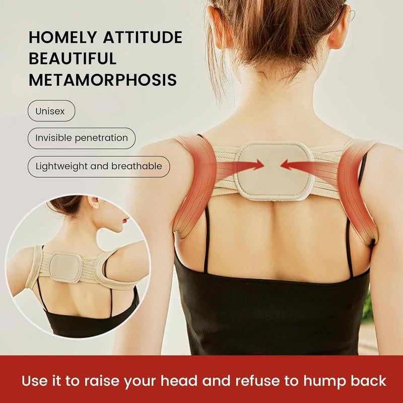 Posture Correction Belt, Easy-To-Use Adjustable High-Elasticity Posture Trainer, Lightweight Breathable Garment Accessory.