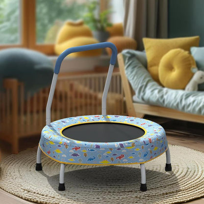 Mersco Mini Toddler Trampoline for Kids Ages 1+ Indoor & Outdoor Trampoline Small Children Trampolines Sports Equipment Gifts for Boys Girls Christmas Birthday Toys 28" Durable Design with Easy Grip Handle