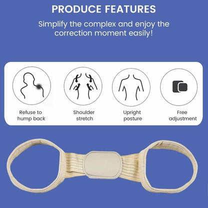 Posture Correction Belt, Easy-To-Use Adjustable High-Elasticity Posture Trainer, Lightweight Breathable Garment Accessory.