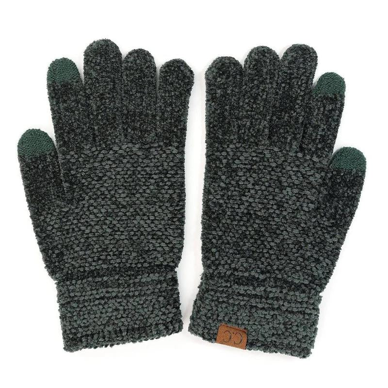 CC® Ultra-Soft Chenille Touchscreen Gloves - Stylish Winter Tech Gloves for Men & Women