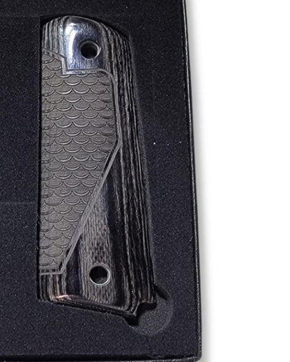 1911 Full-Size Colt and Clones Black Rosewood Grips with Dragon Scales Pattern