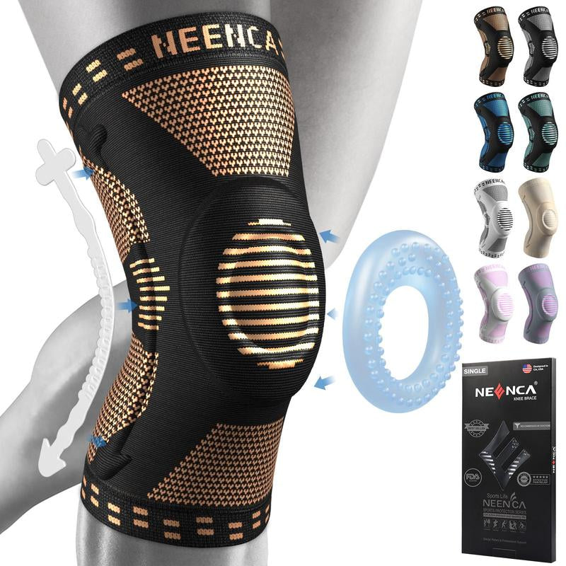 NEENCA Knee Sleeve for Runner,Workout, Gym, Basketball, Volleyball,Hiking Tool