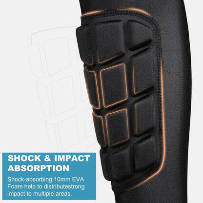 【Black Friday】Tuoy New Knee Pads Compression Padded Knee Protection Pad for Football Baseball Basketball - Youth & Adult Sizes (1 Pair)Pair)