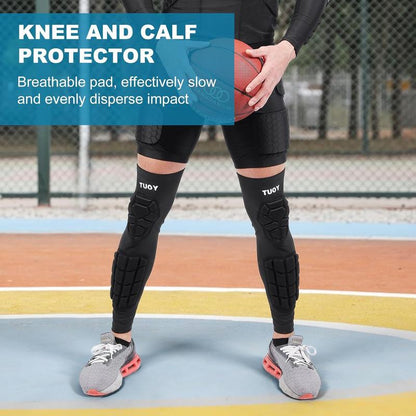 【Black Friday】Tuoy New Knee Pads Compression Padded Knee Protection Pad for Football Baseball Basketball - Youth & Adult Sizes (1 Pair)Pair)