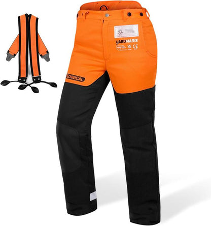 Chainsaw Pants, Technical Chainsaw Trouser, Chainsaw Chaps, Tree Cutting Pant with Adjustable Suspenders