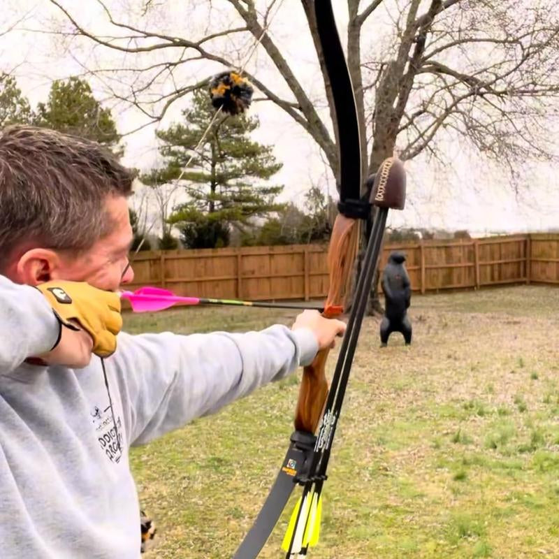 Sanlida Eagle X9 New 58" RTH Standard Recurve Bow and Arrow Set for Adults and Hunters, Wooden Takedown Recurve Bow Package for Outdoor and Practice 25-60 Lbs