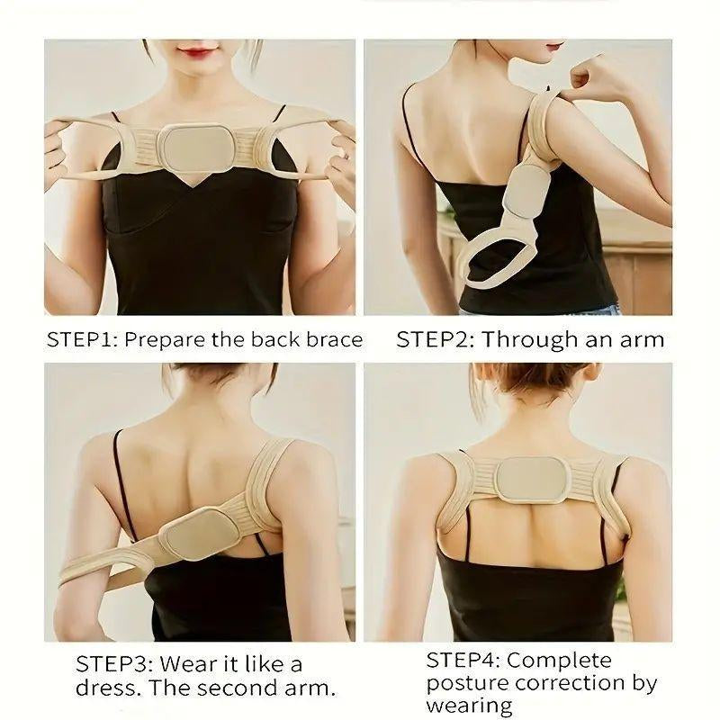 Posture Correction Belt, Easy-To-Use Adjustable High-Elasticity Posture Trainer, Lightweight Breathable Garment Accessory.