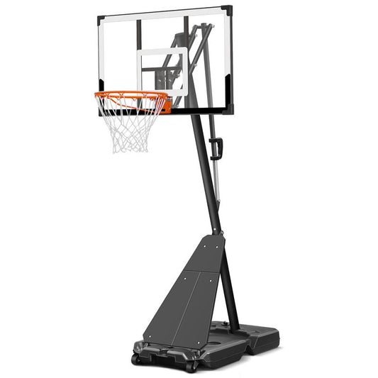 Seray Basketball Hoop Outdoor System with 44 Inch Shatterproof Backboard, 4.8FT-10FT Height Adjustable Pool Basketball Goal System for Youth/Teens/Adults Indoor Outdoor Portable Basketballhoop