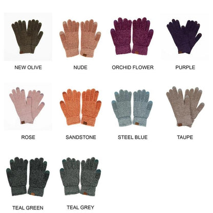 CC® Ultra-Soft Chenille Touchscreen Gloves - Stylish Winter Tech Gloves for Men & Women