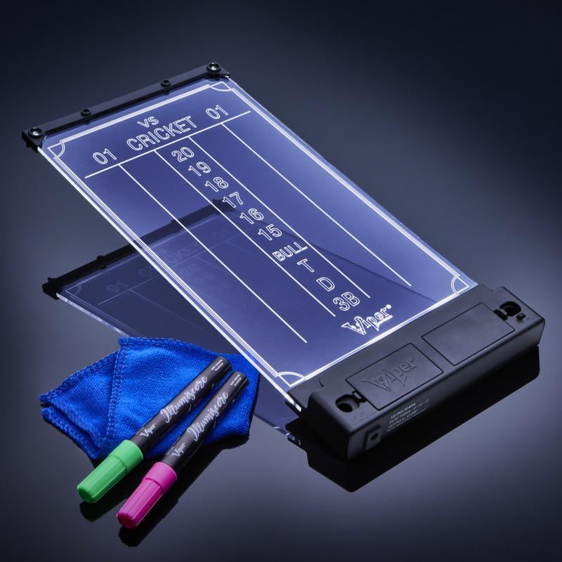 Viper Illumiscore Dart Scoreboard with Score Tracking, Scored Area, and Scored Numbers, Includes Tongs