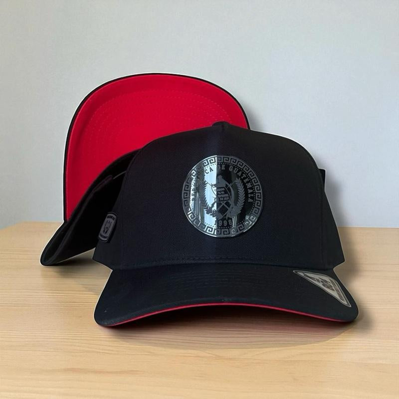 Guatemala Quetzal Hats Black Snapback for Men with Logo and Adjustable Fit Baseball Cap