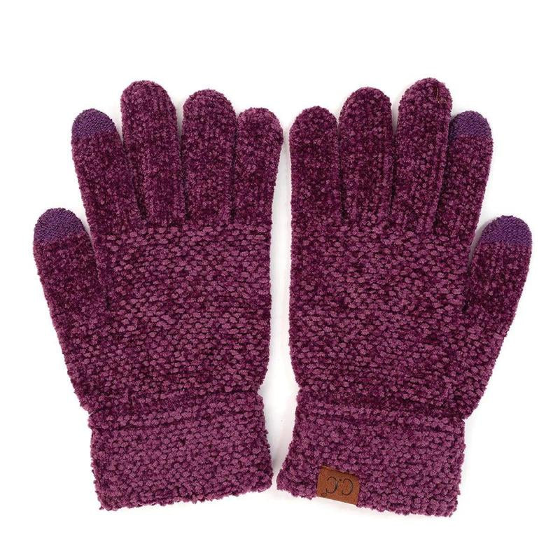 CC® Ultra-Soft Chenille Touchscreen Gloves - Stylish Winter Tech Gloves for Men & Women