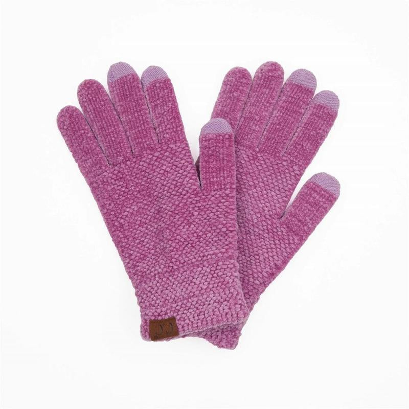 CC® Ultra-Soft Chenille Touchscreen Gloves - Stylish Winter Tech Gloves for Men & Women