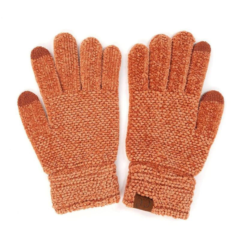 CC® Ultra-Soft Chenille Touchscreen Gloves - Stylish Winter Tech Gloves for Men & Women